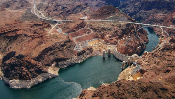 hoover dam from air wallpaper 3840x2160