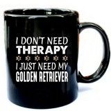 Golden-Retriever-T-shirt---No-Therapy-Needed